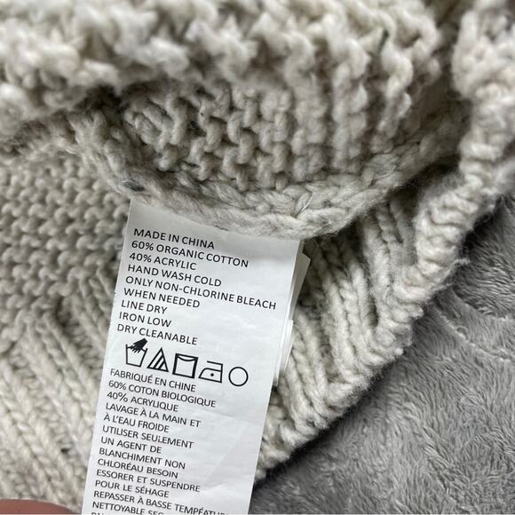 Prana Sweater XS Knit Pullover Cream Neutral Crewneck Apres Ski Cozy - Picture 5 of 7